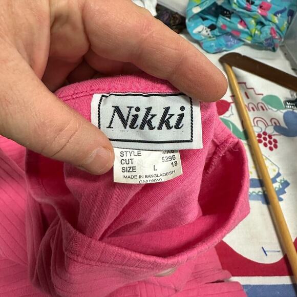 Nikki Pink Boxy Buttoned Blouse - Picture 2 of 3